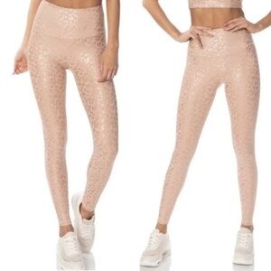 Zyia Gold Leopard Light n Tight Hi-Rise 7/8 Leggings
